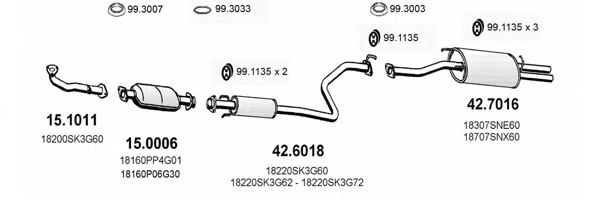 ASSO ART1124 Exhaust System